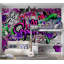 Murale Peel & Stick Street Art - graffiti mauve-589955455