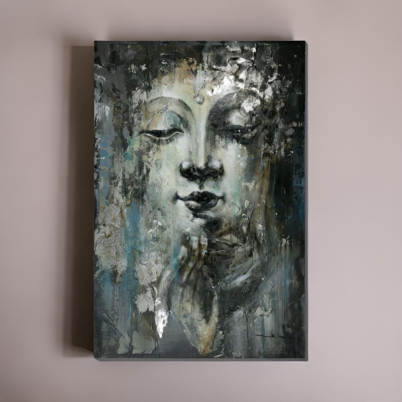 Bouddha 50% peint à la main