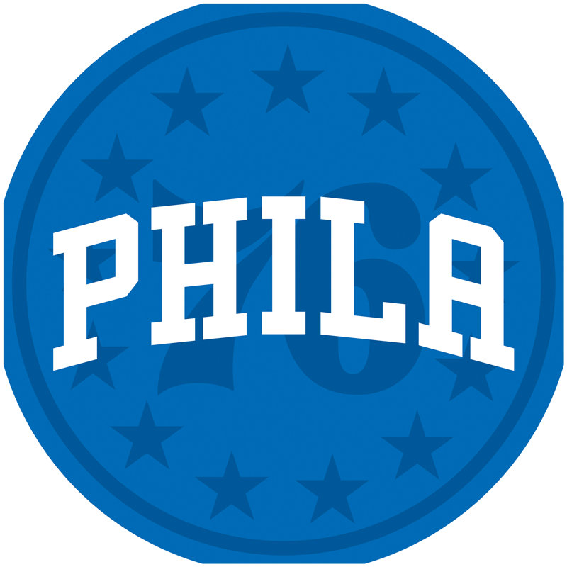 NBA Swivel Upholstered Counter Stool with Metal Frame, Philadelphia 76ers, Black