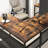 U-Shaped Desk With Shelve And LED Lights-1204267113