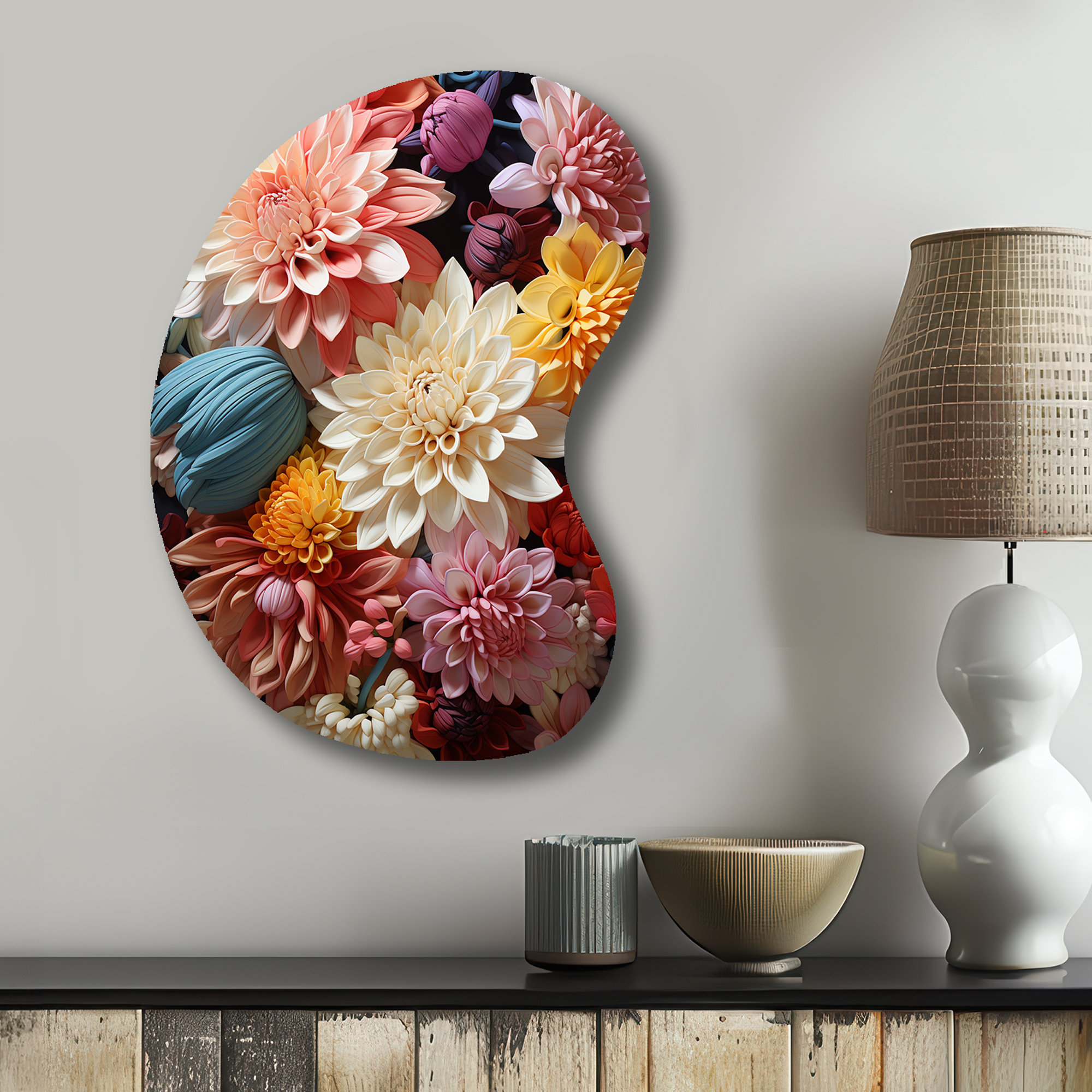 Lark Manor Hickson - Mums Boom Shape Metal Wall Sculpture - Wayfair Canada