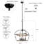 Plafonnier pour îlot de cuisine Farmhouse, lustre rustique en bois 4 lumières, lanterne industrielle suspendue sur table