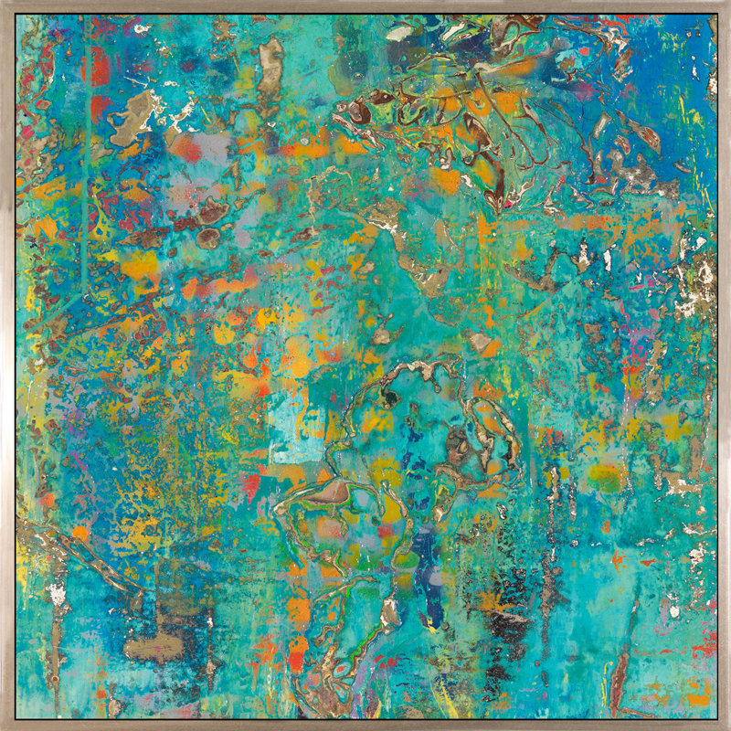 5 Below Constant Painting, 48" H x 48" W, Silver Framed