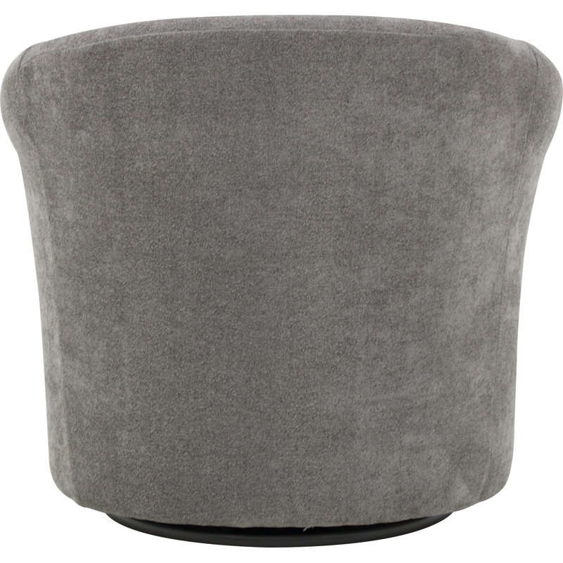 Anstett Upholstered Swivel Barrel Chair, Chloe Slate