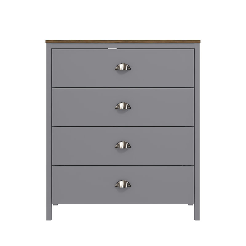  4 Drawer Chest, Cool Grey