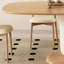 Table de salle à manger en bois naturel crème chaud et robuste-104594590