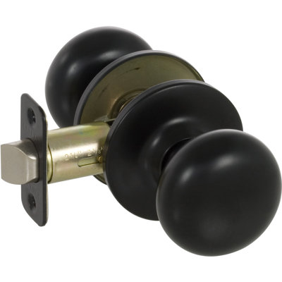 Callan by Delaney Saxon Passage Door Knob in Matte Black