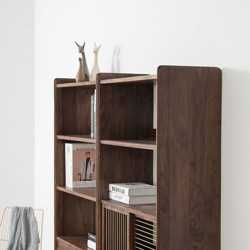 Bibliothèque rétro de style italien, Marron foncé