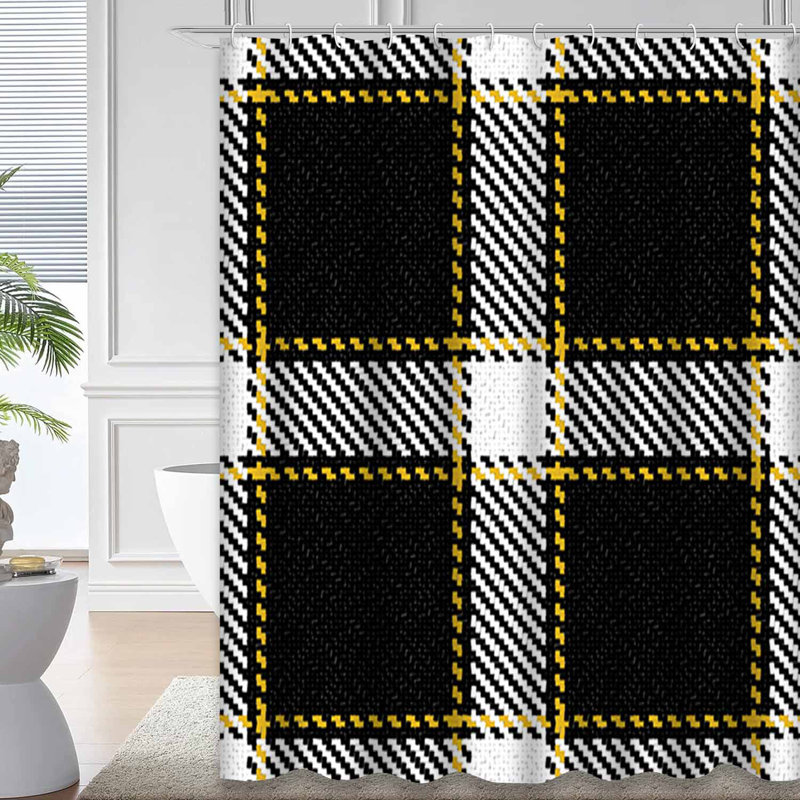 Rideau de douche avec 12 crochets Lumberjack, L 72 po x l 72 po