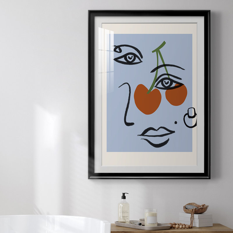 5_Cherry Baby II, reproduction encadrée de qualité supérieure - prête à être accrochée, L 26,5 po x H 36,5 po, Cadre noir