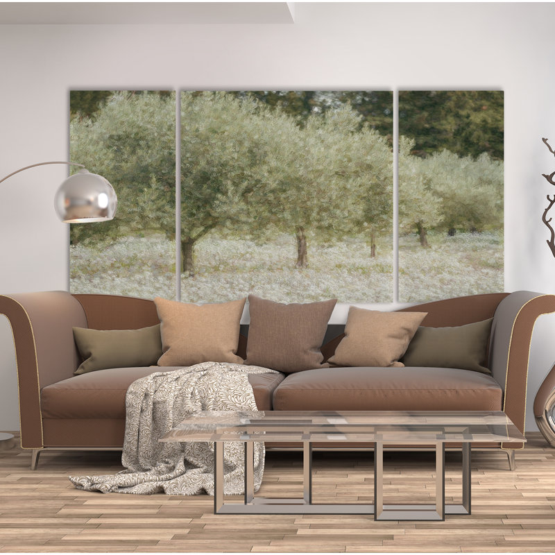 «Paintograph Olive Trees», reproduction multi-pièces sur toile, H 40 po x l 80 po x P 1,5 po