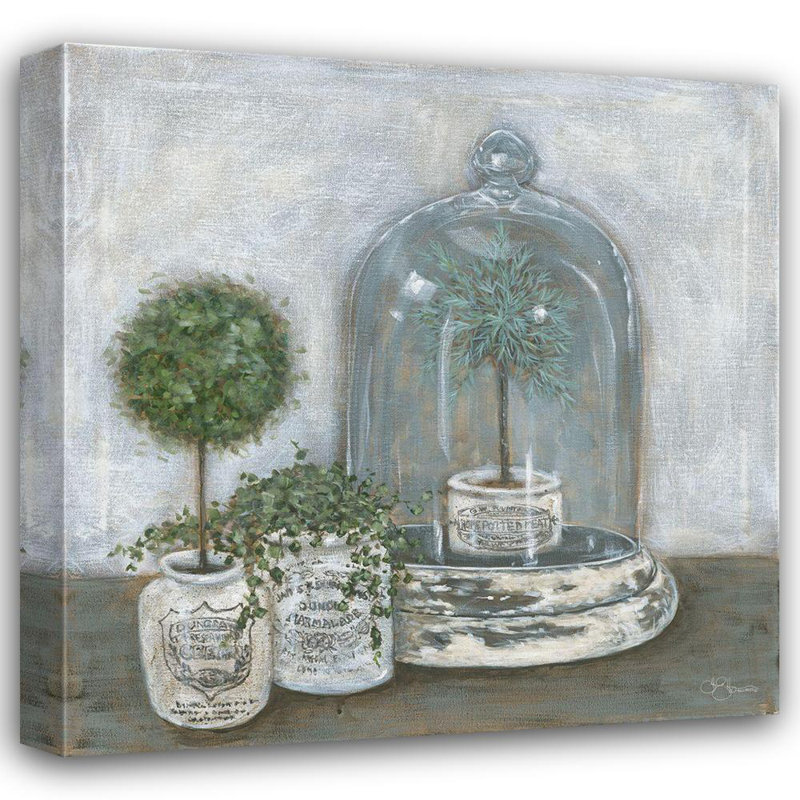 Art sur toile tendue Lark Manor ™ Hollihocks, Little Topiaries, H 20 po x l 20 po
