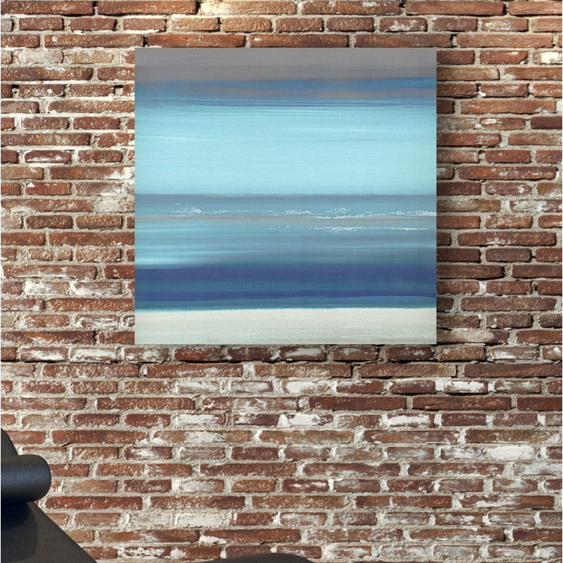 « par the sea ii », peinture, H 40 po x l 40 po x P 1,5 po, Toile tendue