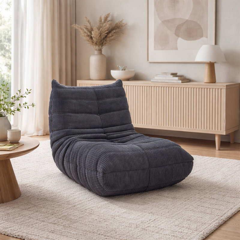 Fauteuil d'appoint rembourré moderne Brassex Lennox, noir, Noir