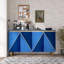 Buffet moderne bicolore à contraste visuel avec tablettes réglables-213897827