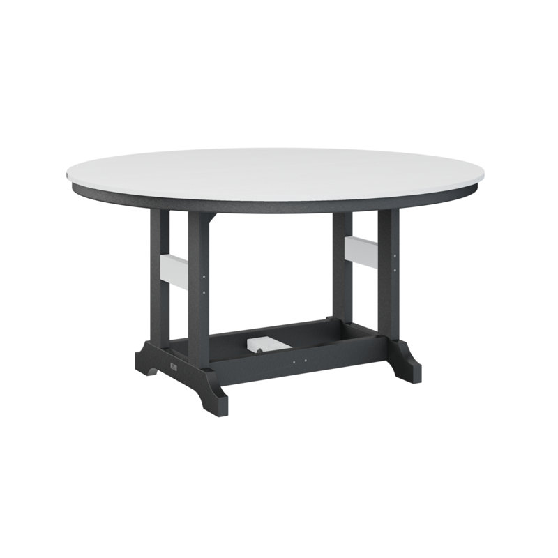 Table de bar ronde Berlin Classic, Noir, Blanc