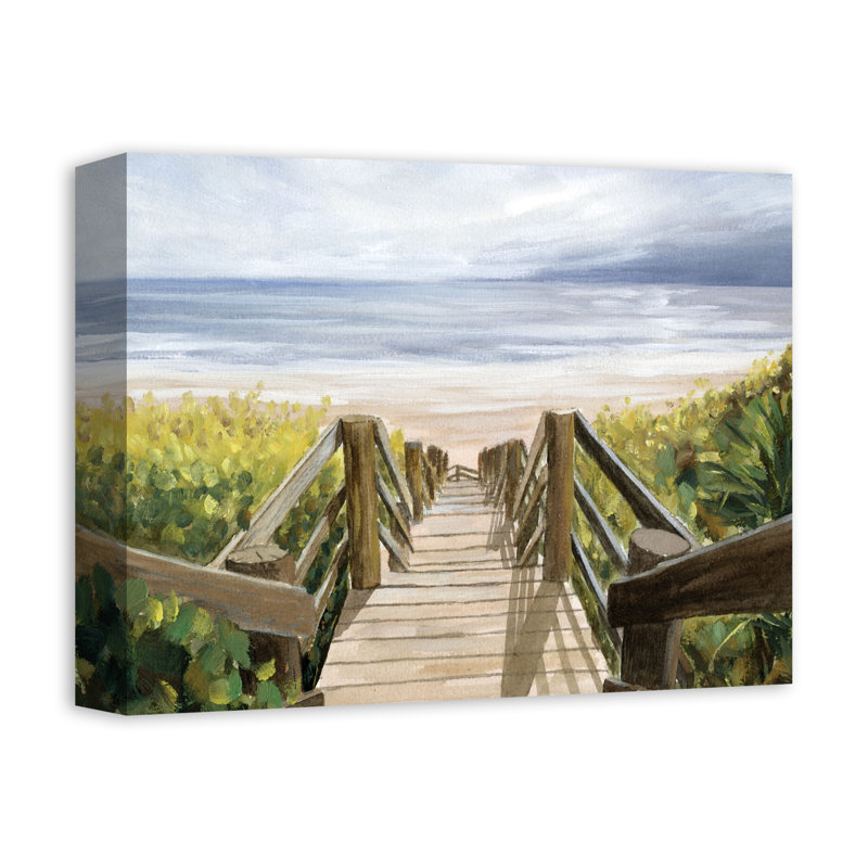 Bord de mer sur une impression sur toile, H 11 po x l 14 po x P 1,25 po