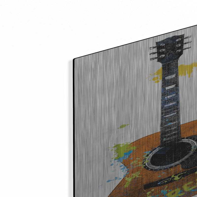  «Garage Band II Graffiti» par Mike Schick, art mural en métal, 12 po x 12 po, H 12 po x l 12 po