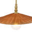 Luminaire suspendu en or brossé 18 po avec abat-jour en rotin naturel-129402188