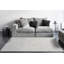 Tapis géométrique gris en polypropylène tissé à la machine-463573647