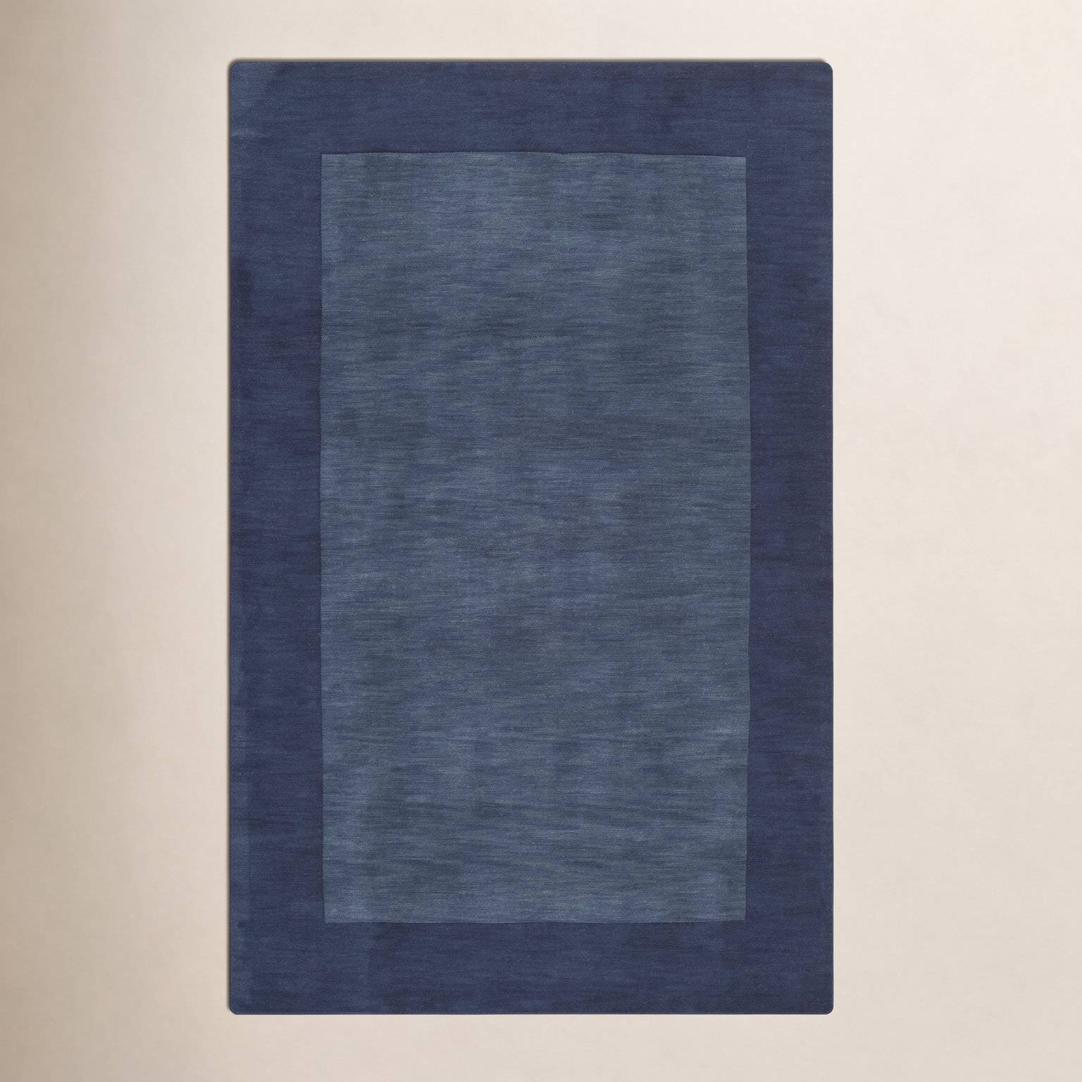 Dolma Navy Hand-Loomed Wool Rug, Rectangle 10' x 14'