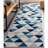 Rubino Modern Geometric Blue/Gray Easy to Clean Area Rug-2090451944