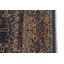 Tapis unique en laine noué à la main bleu marine / beige de 9 pi 9 po x 12 pi 9 po années 1980 Kashmar