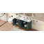 Ensemble de meuble-lavabo double 60 po avec deux lavabos en céramique séparés et deux boutons antiques 60 po-1173321836