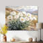 Pivoines dans la vallée rocheuse II - pivoines, impression sur métal-306466298