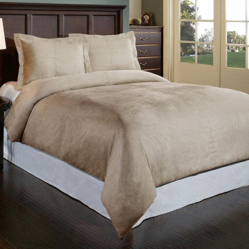 Polyester Standard Duvet Cover, Twin, Taupe