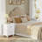  Scalloped Nightstand with Wooden Drawers and Charging Station-1416159089