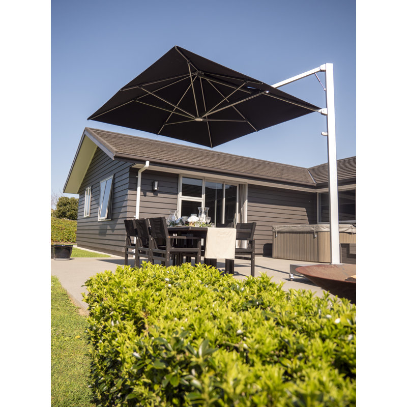 Shadowspec Serenity™ Square Umbrella, Charcoal Tweed, 8 ft, Surface Plate