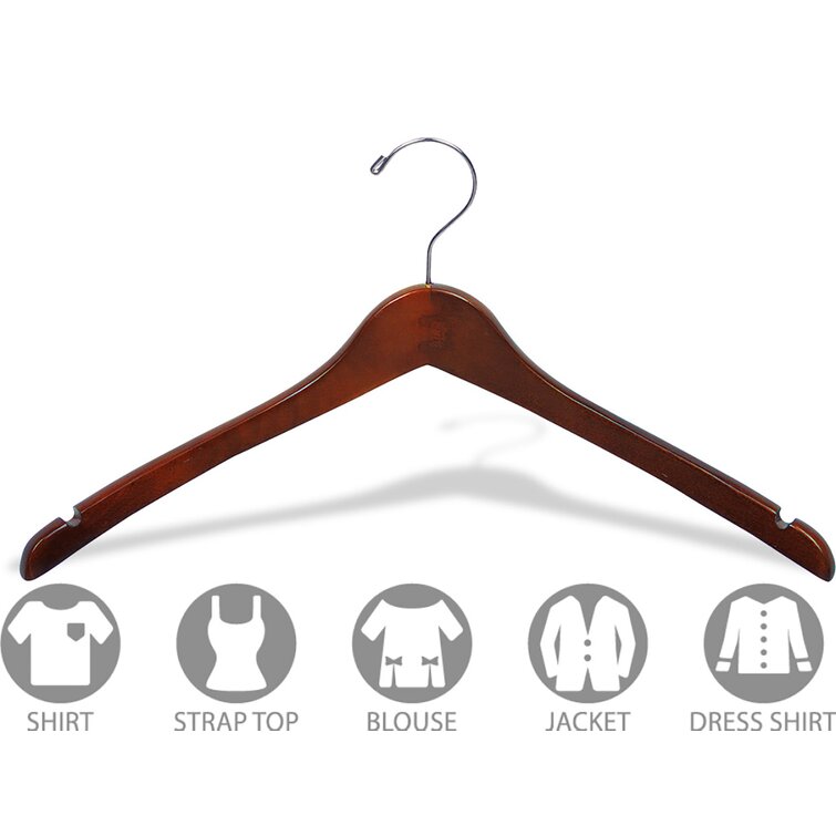 SereneLife Wood Standard Hanger for Dress/Shirt/Sweater