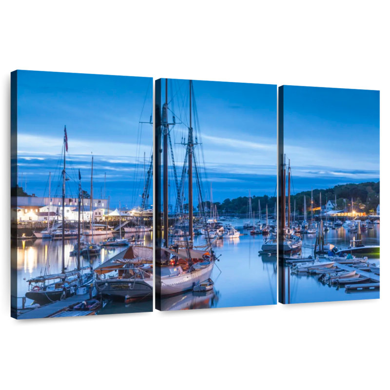 Sebbie Camden Harbor In Maine, 32" H x 50" W