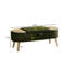 Banc de rangement repose-pieds en tissu avec repose-pieds