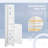 Freestanding Tall Linen Tower Bathroom Storage Cabinet With 3-Tier Open Adjustable Shelf