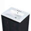 Petit meuble-lavabo de style rétro avec lavabo en céramique, portes à fermeture en douceur pour espaces compacts