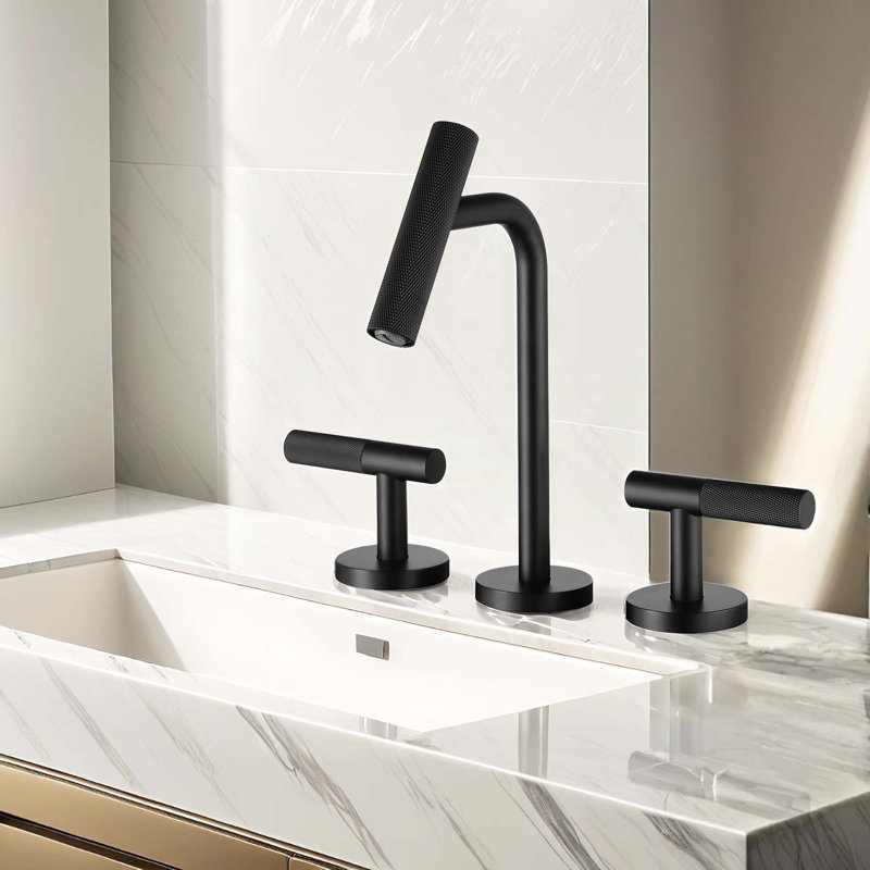Robinet de lavabo pour salle de bain 3 pièces, 3 poignées, 2 poignées