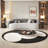 Dark grey curved negotiating sofa-106445589-106445591