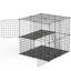 Cage à chat noire en métal détachable, parc intérieur pour chaton, stable pour 1 ou 2 chats furet chinchilla