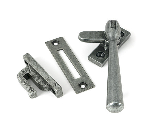 Newbury Locking Fastener, Pewter Patina