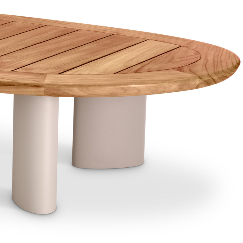Outdoor Coffee Table Free Form Natural Teak - Top