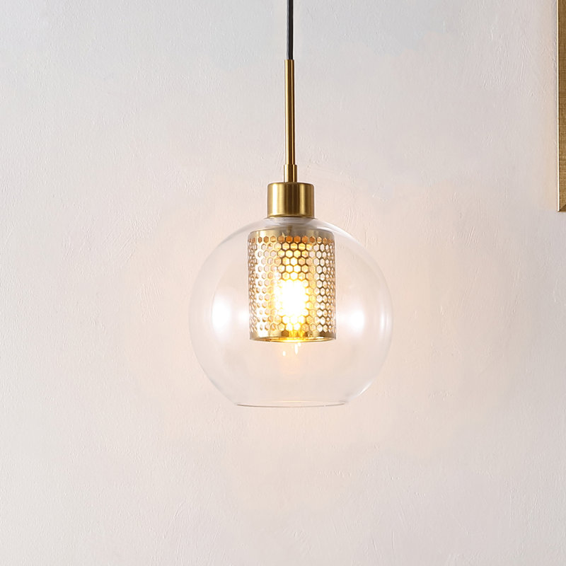 Jeseka 1 - Light Brass Bowl Pendant