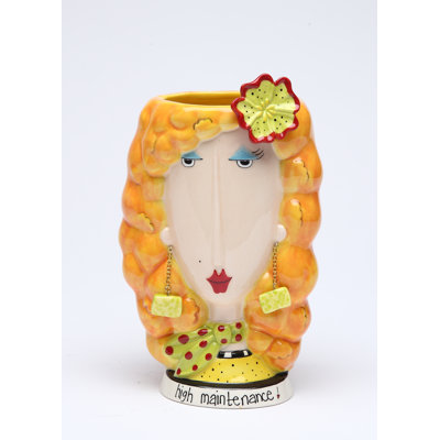 Ceramic Dollymama's Lady Make up Brush Holder