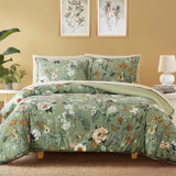 Comforter Set, Comforter Set with Pattern, Soft Seersucker Design All Season Microfiber Bedding Set