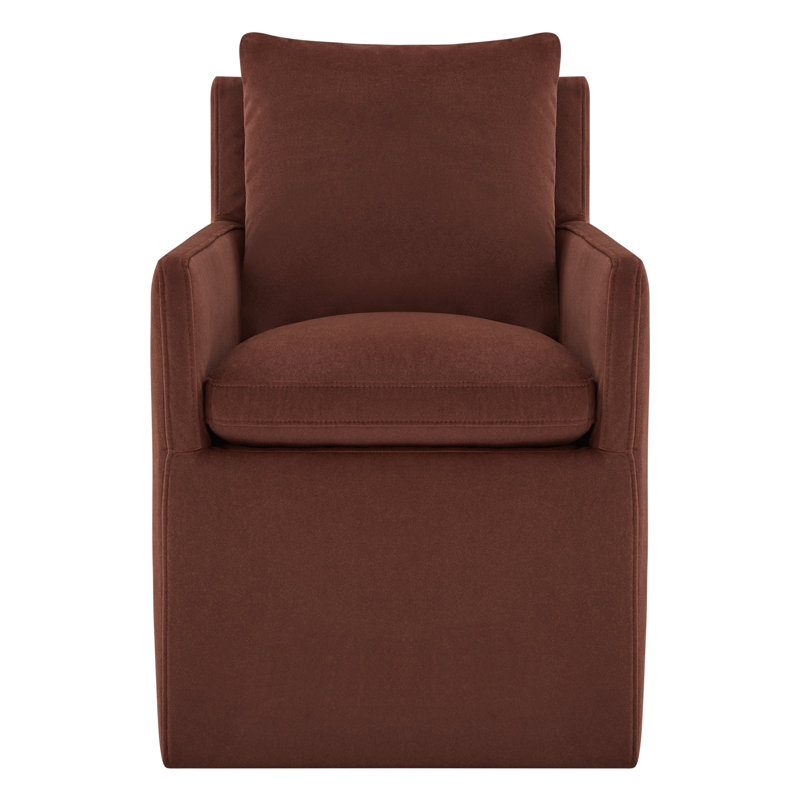 Malcolm Upholstered Armchair, Brick Polyester