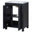 24X18x34 Inches Vintage Style Small Bathroom Vanity Combo With Ceramic Sink, 2 Soft-Close Doors