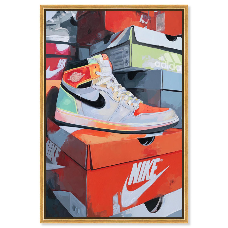 Reproduction d'art rétro sur toile par Notoriart, 10" H x 15" W, Cadre doré