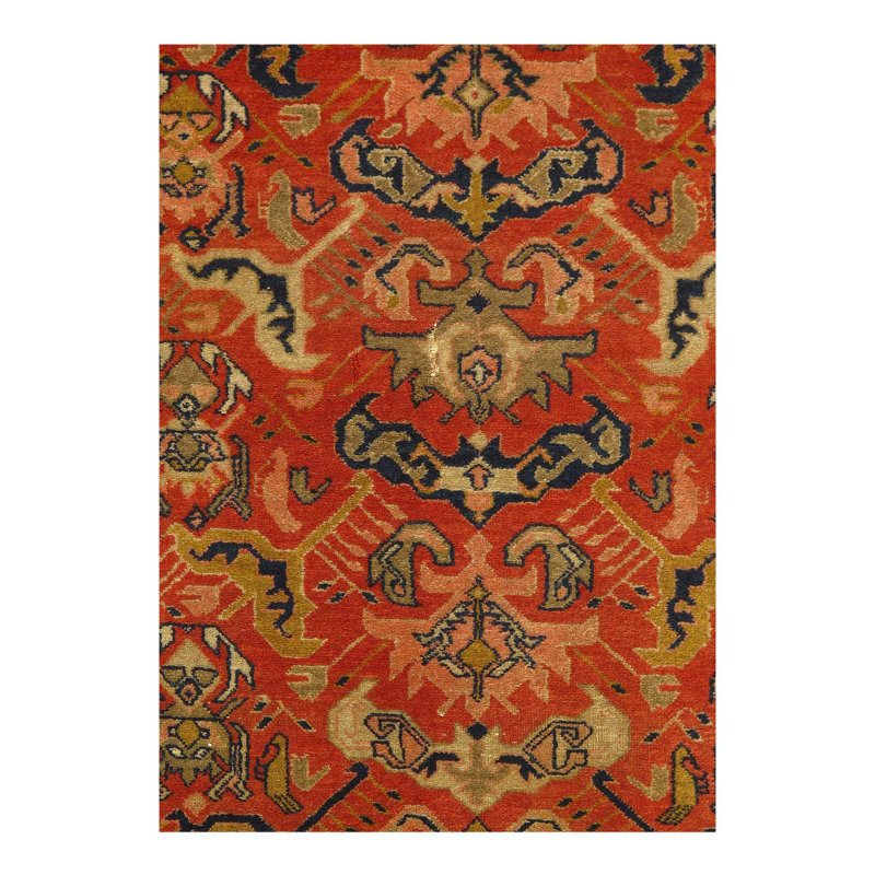 Melaku Oriental Area Rug in Rust