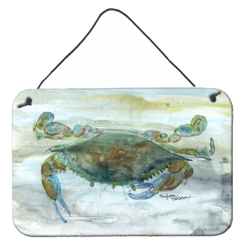 Hanging Prints Wall Décor, Blue, Crab a Leg up Watercolor
